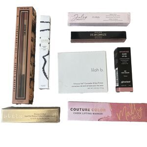 HIGH END BEAUTY MAKEUP  Bundle 8pc LOT Eye Lip Concealer Blush Brow Full Sz NEW